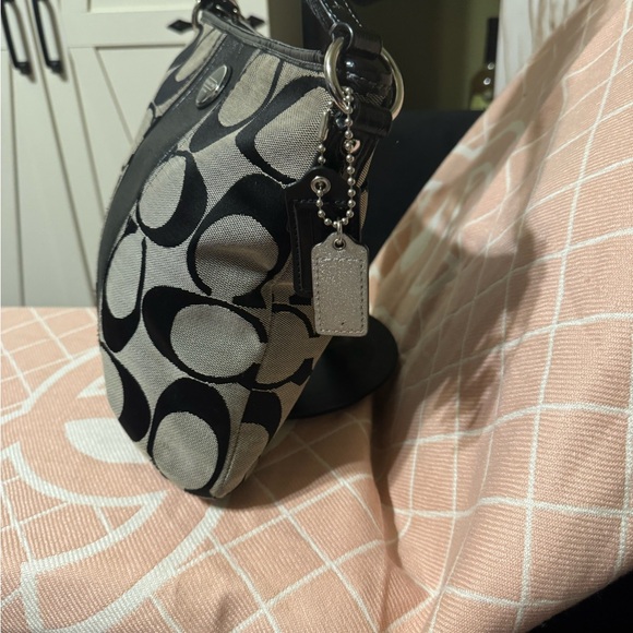 Coach Signature Black and Gray Crossbody Bag - Picture 2 of 4